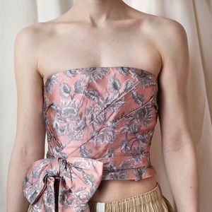 Prada SS 2018 Brocade Bustier Top